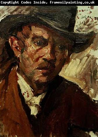 Lovis Corinth Selbstportrat mit schwarzem Hut